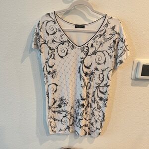 Elegant Black and White Women's Top